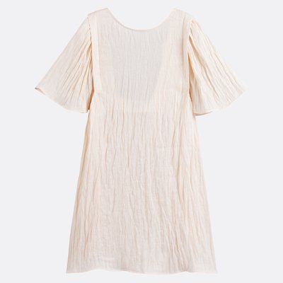 Korte uitlopende jurk met korte vlindermouwen LA REDOUTE COLLECTIONS