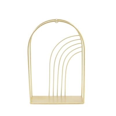 Etagère murale arche en métal doré 30x20cm ORNAMI