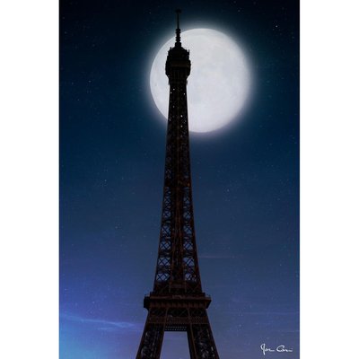 Tableau Mural Lune Et Tour Eiffel ARCHITECTURE CEANOTHE