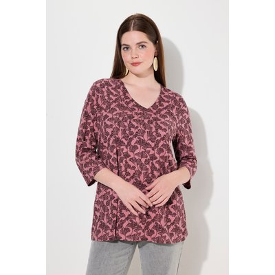 T-shirt col en V et manches 3/4, coton bio ULLA POPKEN