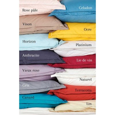 Taie de traversin - UNI PERCALE DE COTON TRADITION DES VOSGES