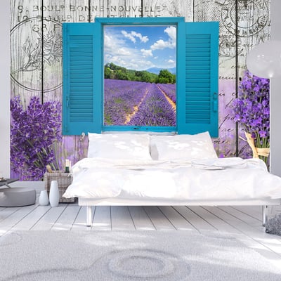 Papier peint intissé panoramique Vintage et Retro Lavender Recollection EDEN