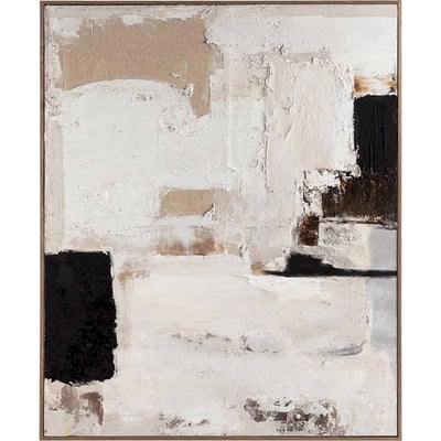Tableau abstrait rectangulaire en toile RECOLLECTION