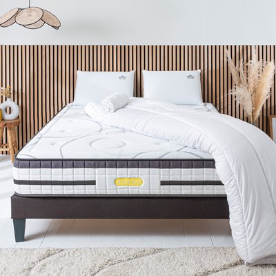 Ensemble sommier tissu et Matelas CONCORDE Ressorts MAISON AUBERTIN