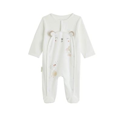 Pyjama bébé en velours ouverture pont Eliah PETIT BEGUIN