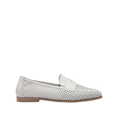Leather Perforated Loafers TAMARIS
