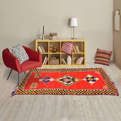 Authentique tapis berbère fait main en tissu recyclé ERFOUD 12 UN AMOUR DE TAPIS