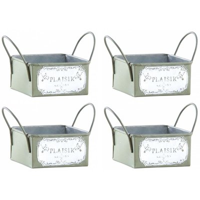 Mini corbeille en métal laqué olive Plaisir (Lot de 4) AUBRY GASPARD