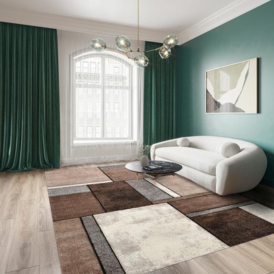 Tapis salon et chambre tissé motif géométrique BI 61 UN AMOUR DE TAPIS