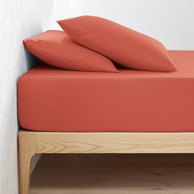 Drap-housse uni en percale de coton bio Scenario LA REDOUTE INTERIEURS