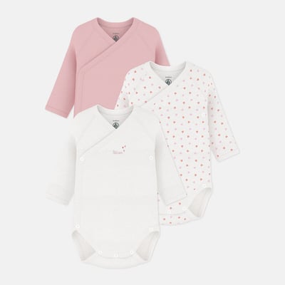 Confezione di 3 body neonato a maniche lunghe PETIT BATEAU