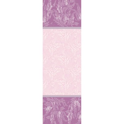 Chemin de table pur coton antitache GLYCINES GARNIER-THIEBAUT