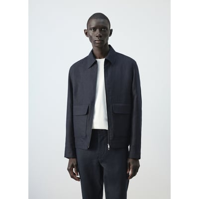 Veste Jean Européenne Bleue à Volants Animale Taille 12 - Lin Mélangé Très Bon état