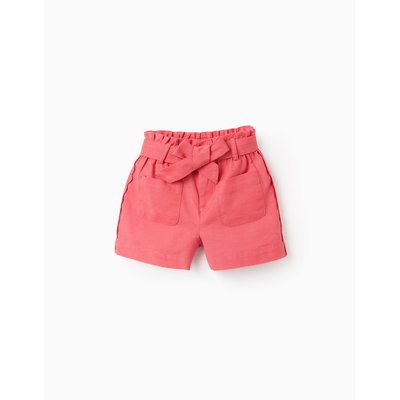 Short en Coton et Lin avec Crochet ZIPPY