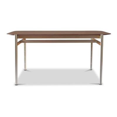 Table de repas en laiton et noyer AURORA PRODUIT INTERIEUR BRUT