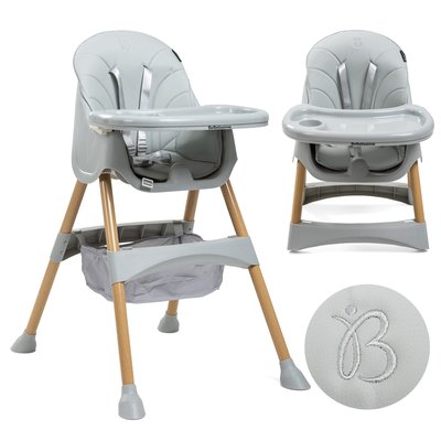 Bebelissimo - Chaise haute 2 en 1 - Evolutive - Réglable - Pliable - vert -woodie BEBELISSIMO J'AIME