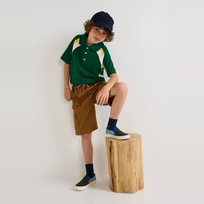 Short cargo élastique à cordon, BIO MONOPRIX