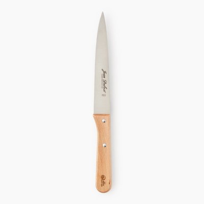Couteau de cuisine, lame 17cm, manche en bois de hêtre MONOPRIX