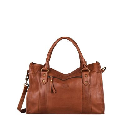 Sac porté main Cow cuir BASILIC PEPPER