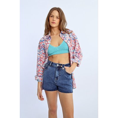 Short en jean à franges LILI SIDONIO
