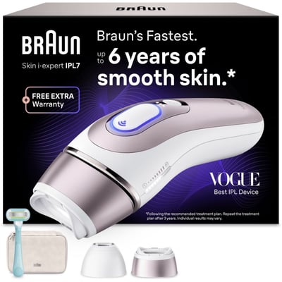 Epilateur lumière pulsée IPL PL7211 Skin i-expert, 2 têtes, 1 rasoir Gillette Venus, 1 pochette BRAUN
