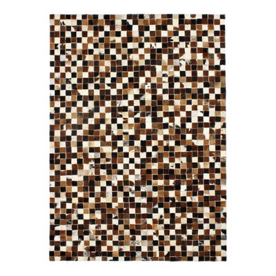 Tapis en cuirs recyclés motif mosaïque multi THE DECO FACTORY