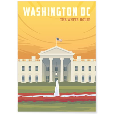 Affiche Washington : The White House L'AFFICHERIE