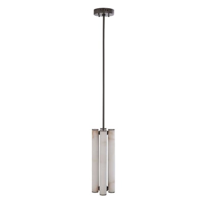 Lustre vertical en albâtre et métal H55 cm - MONTAIGNE SIGNATURE