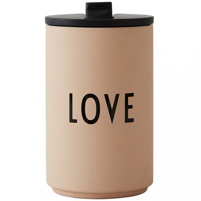 Mug Thermos Beige Love 0,35 Litre DESIGN LETTERS