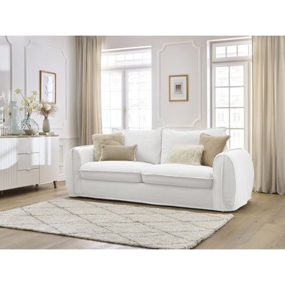 Canapé lit 3 places en tissu lisse couchage 140x194 cm, ARCHIMEDE BOBOCHIC