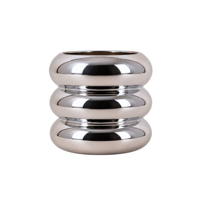 Vase en verre ceinture effet, H18cm ORNAMI