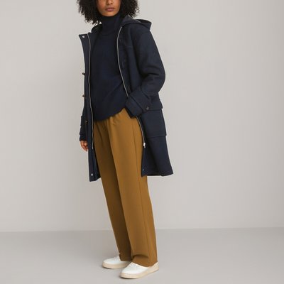 Duffle-coat à capuche, en drap de laine LA REDOUTE COLLECTIONS