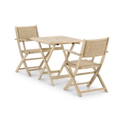 Salon de jardin, 2 chaises, JAVA L. & SERENA DEFORA HOME