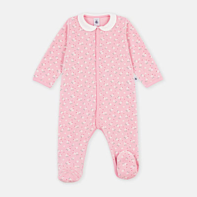 Pigiama con stampa a fiori, colletto Claudine PETIT BATEAU