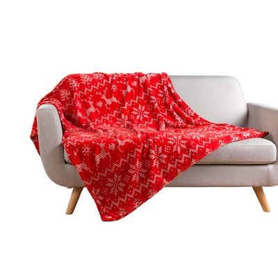 Plaid flanelle + poche pour pieds Holly DOUCEUR D'INTÉRIEUR
