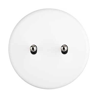 Double Interrupteur Simple Va Et Vient Iris Blanc Satin MODELEC