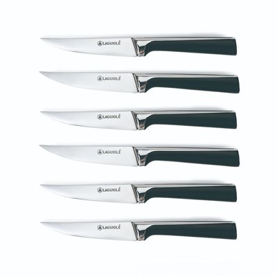 Set de 6 couteaux à steak en acier noir  - "scintibois" LAGUIOLE CUISSON