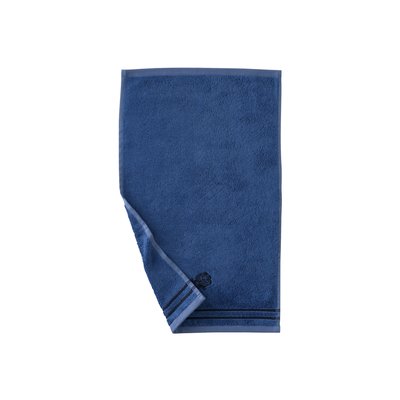 Serviette invité coton et viscose de bambou ROSABLUE CARRE BLANC