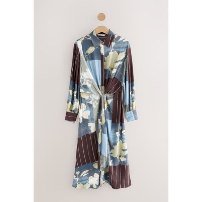 Robe chemise longue à torsade sur le devant NEXT