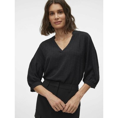Blouse manches ballons, col V VERO MODA