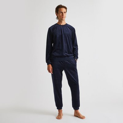 Pyjama manches longues et pantalon en velours, Oeko-Tex MONOPRIX