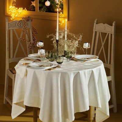 Nappe pur coton antitache JOYAUX D'HIVER GARNIER THIEBAUT