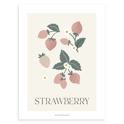 Affiche enfant fraises LOUISE LILIPINSO