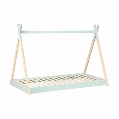 Lit tipi enfant 90 x 190cm pin naturel sommier inclus TOBIAS SWEEEK