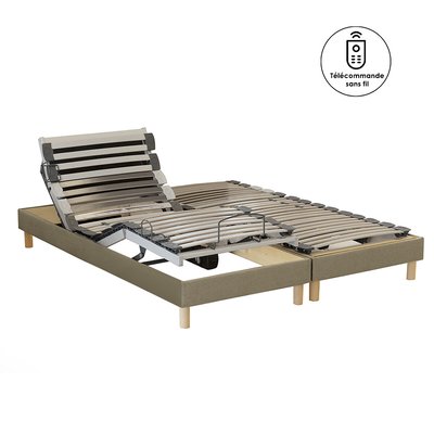 Letto a doghe elettrico con rivestimento in tessuto LA REDOUTE INTERIEURS