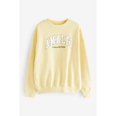 Sweat-shirt motif amalfi   et boucle jaune NEXT