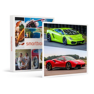 Stage de pilotage multivolant : 2 tours en Lamborghini Gallardo et 2 tours en Ferrari 488 sur le circuit de Lohéac- SMARTBOX - Coffret Cadeau Sport & SMARTBOX