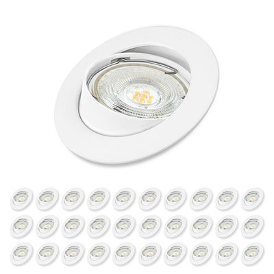 Lot de 80 spots à encastrer orientables  en Aluminium, CLANE INSPIRE