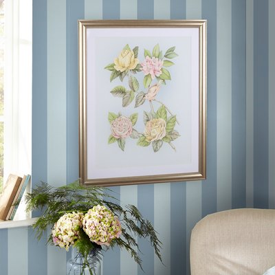 Papier peint Rayures Lille Matt Sky LAURA ASHLEY