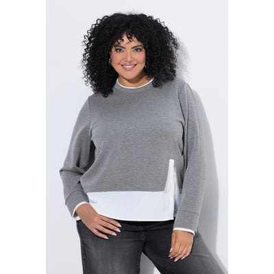 Sweat-shirt avec empiècement chemisier ULLA POPKEN